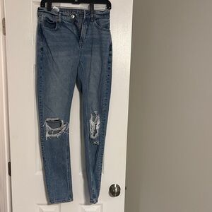 American Eagle Outfitters Blue Skinny Jeans Distressed Style